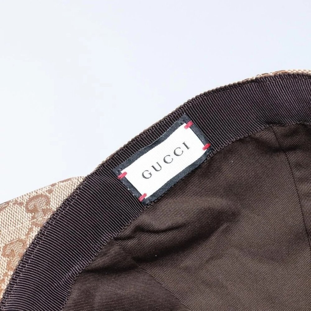 GUCCI GG Canvas baseball Cap M Beige Red Green 200035 Auth am9353 - Picture 9 of 14